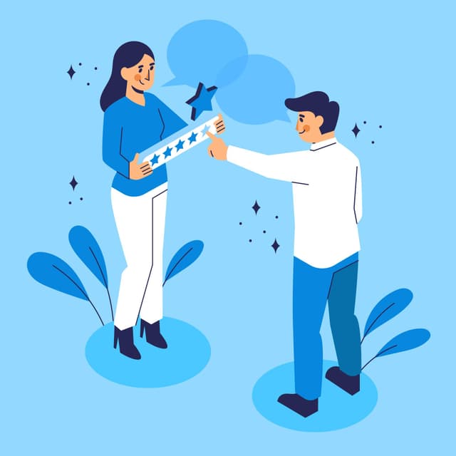 review vector image
