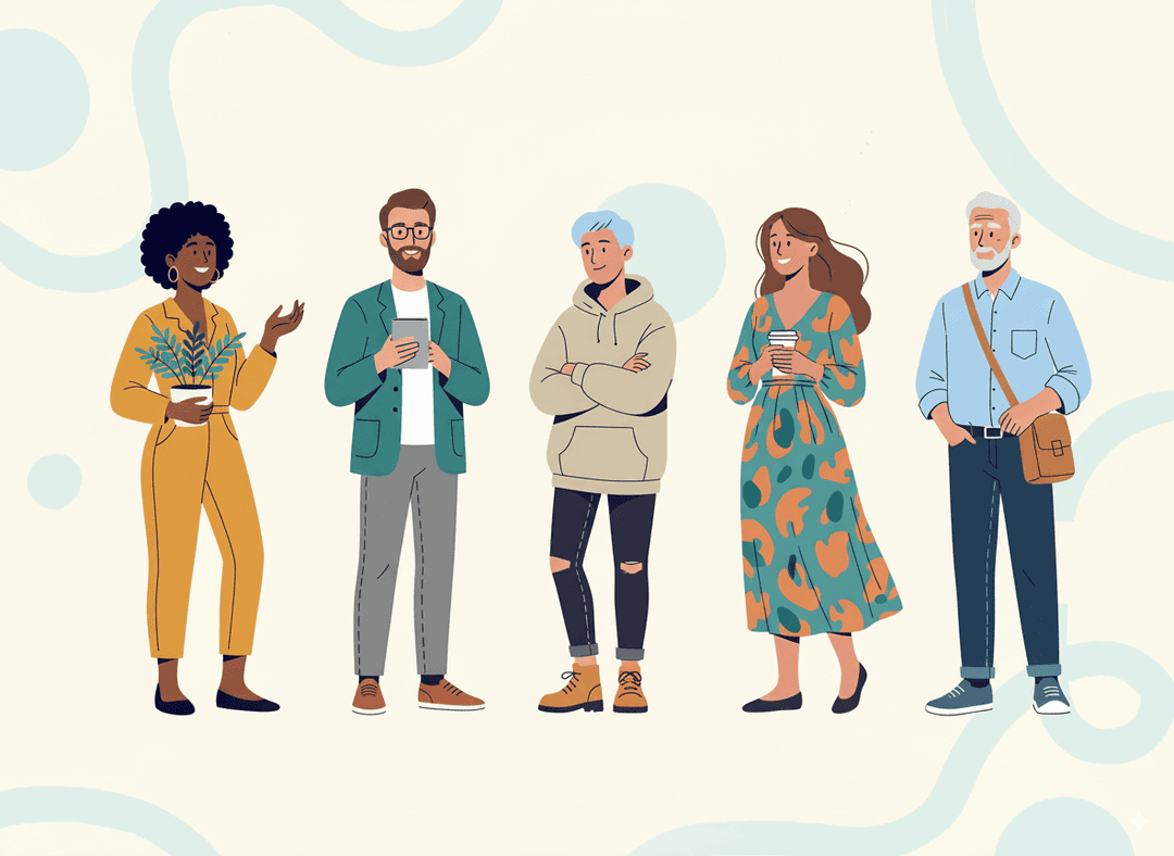 Diverse mensen die profiteren van goede verzekeringen